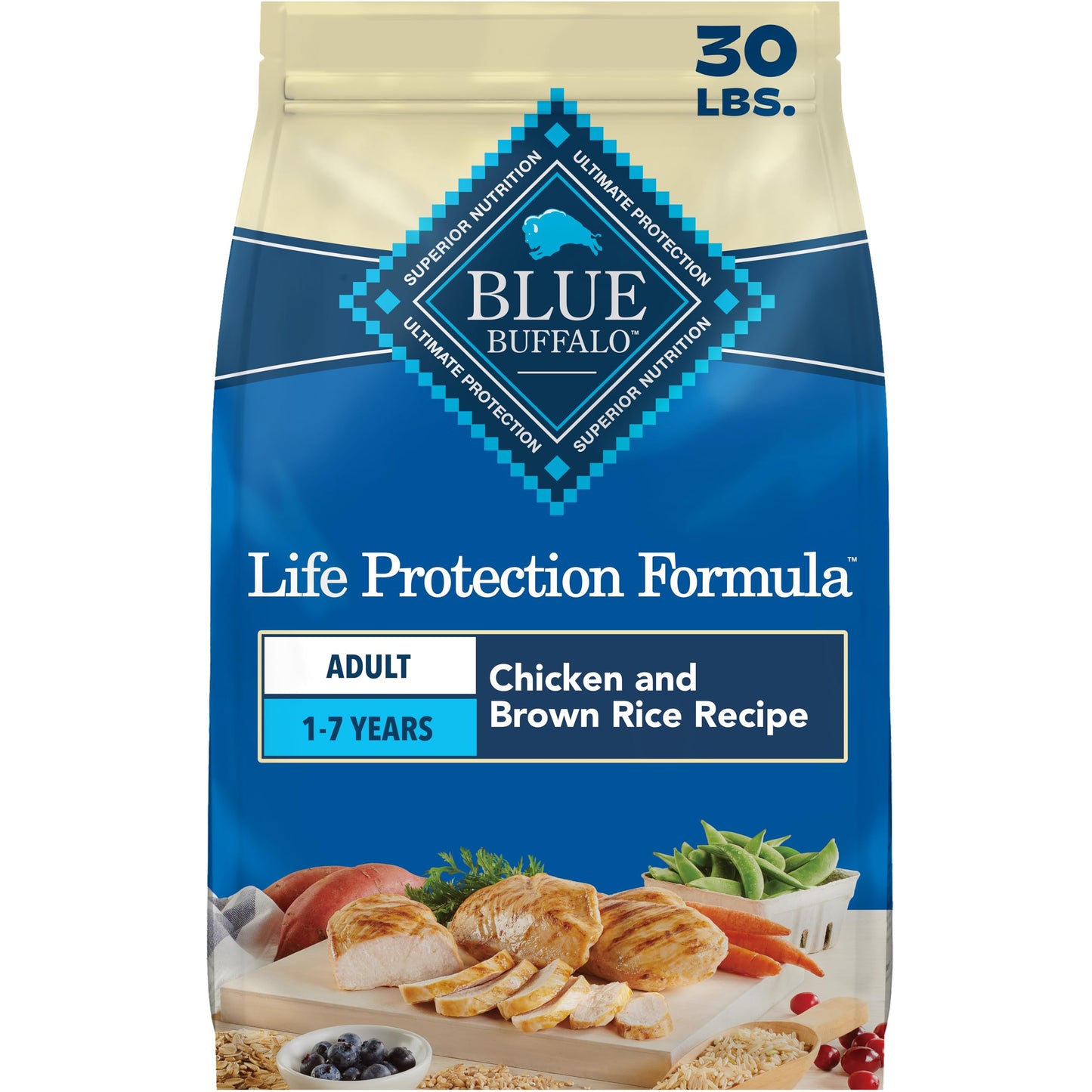 HOTBlue Buffalo Life Protection Formula Chicken Adult Dry Dog Food, 15 lb | Real Chicken #1 Ingredient, Supports Immunity with Antioxidant-Rich LifeSource Bits, Promotes Healthy Muscle Development