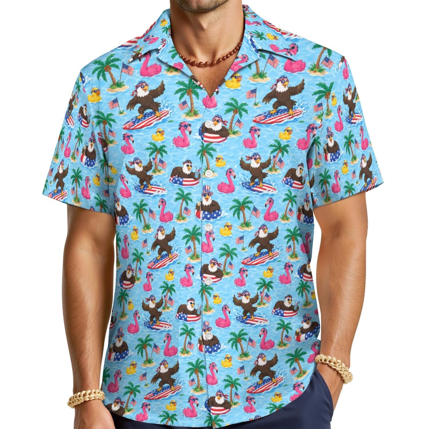 HOT250Th Anniversary USA Hawaiian Shirt for Men, 1776-2026 Patriotic Short Sleeve Shirt, Independence Day Gifts