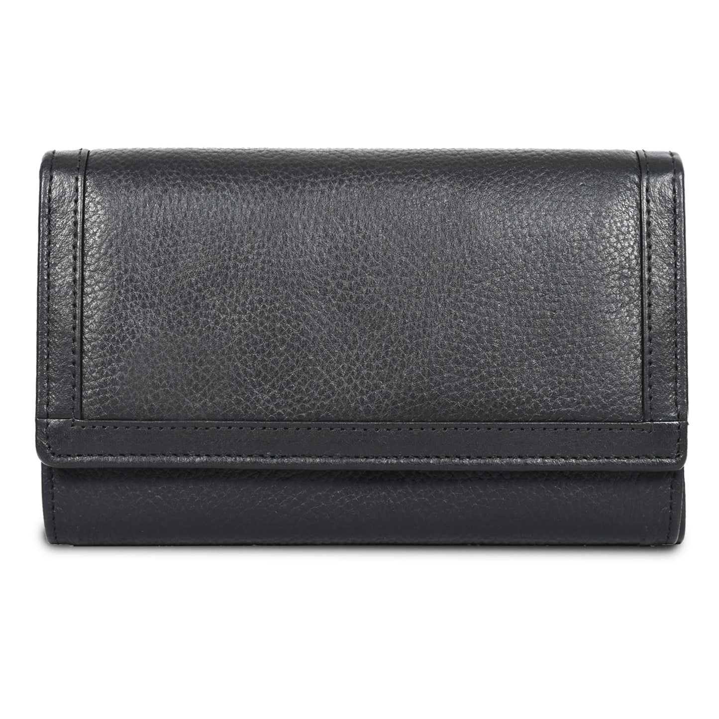 HOTVALENCHI Women's Leather Wallet - RFID Blocking Wallet - Ladies Clutch Hand Purse With Card Holder Slots (Cognac Vintage LW03)