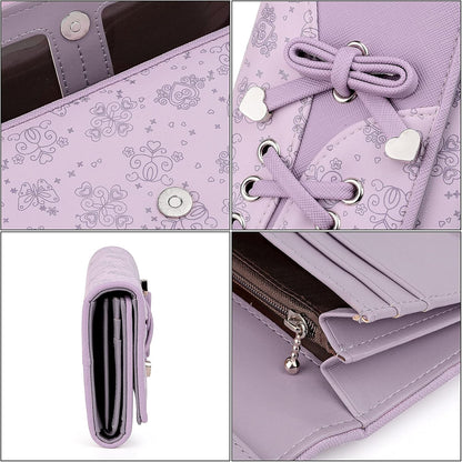 HOTUTO RFID Wallet for Women Large Capacity PU Leather Card Holder Phone Case Zipper Pocket Purse Clutch