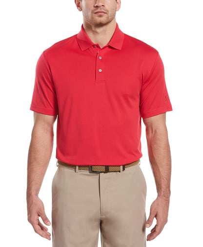 HOTPGA Tour Men's Airflux Solid Mesh Short Sleeve Classic Golf Polo Shirt