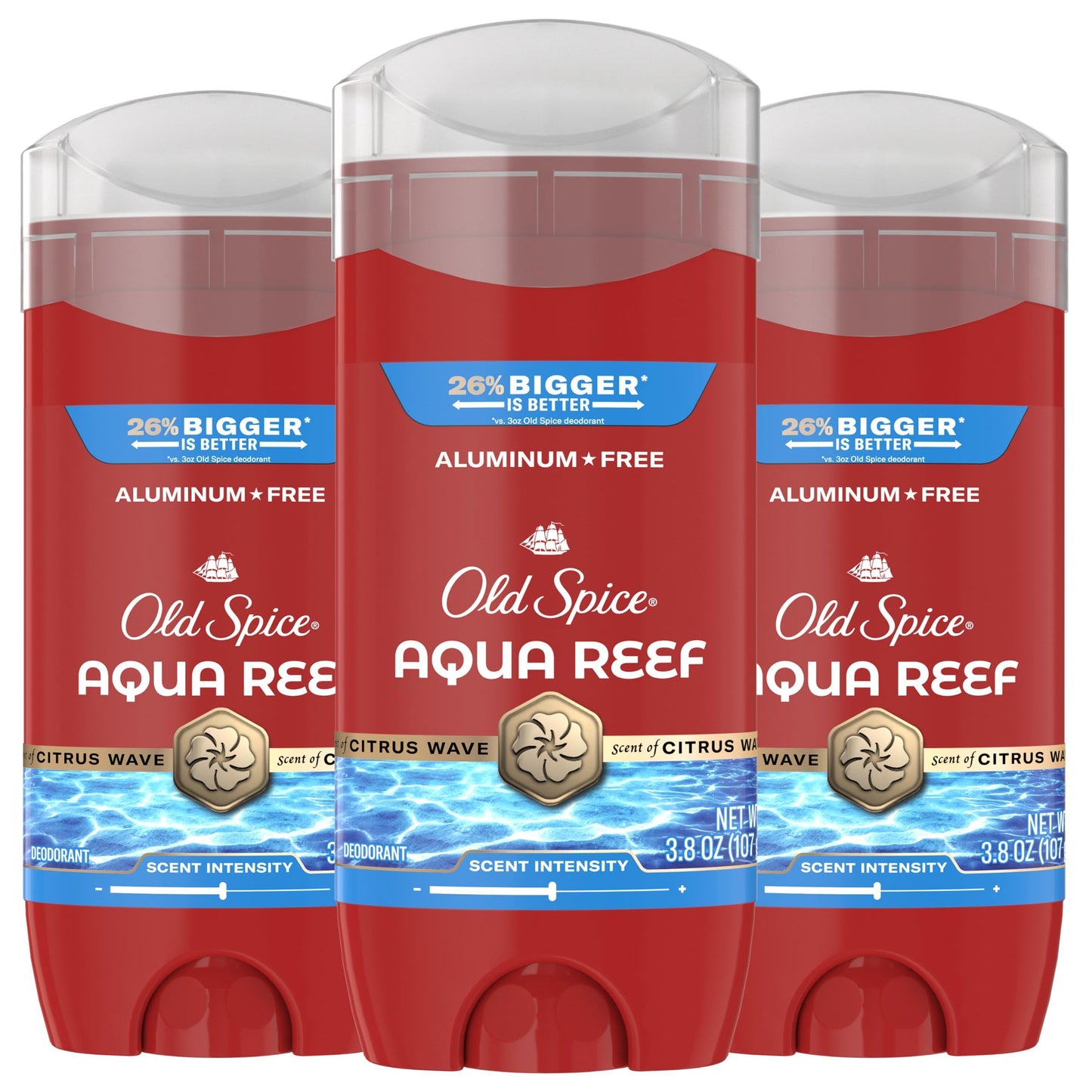HOTOld Spice Aluminum Free Deodorant for Men, 24/7 Protection to Eliminate Odors, 24/7 Freshness & Lasting Scent, Swagger with Lime & Cedarwood Scent, 3.8 oz (Pack of 3)