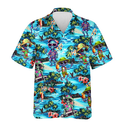 HOTTropical Bigfoot Hawaiian Shirts for Men Women, Sasquatch Summer Beach Button Down Short Sleeve