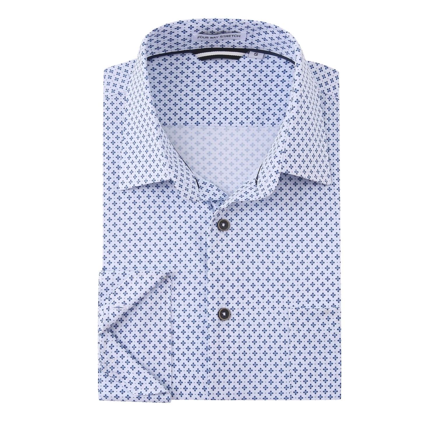 HOTAlex Vando Mens Printed Dress Shirts Regular Fit Casual Button Down Shirt | Wrinkle resistant, Machine washable, Contrast on inner collar & cuff, True-to-size cut, Business & Daily, Easy outfit pairing
