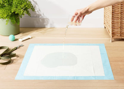 HOTAmazon Basics Leak-Proof Dog and Puppy Potty Training Pee Pads with Quick-Dry 5-Layer Design, Housebreaking, Standard Absorbency, X-Large, 28 x 34 Inch, Blue & White, 60-Pack