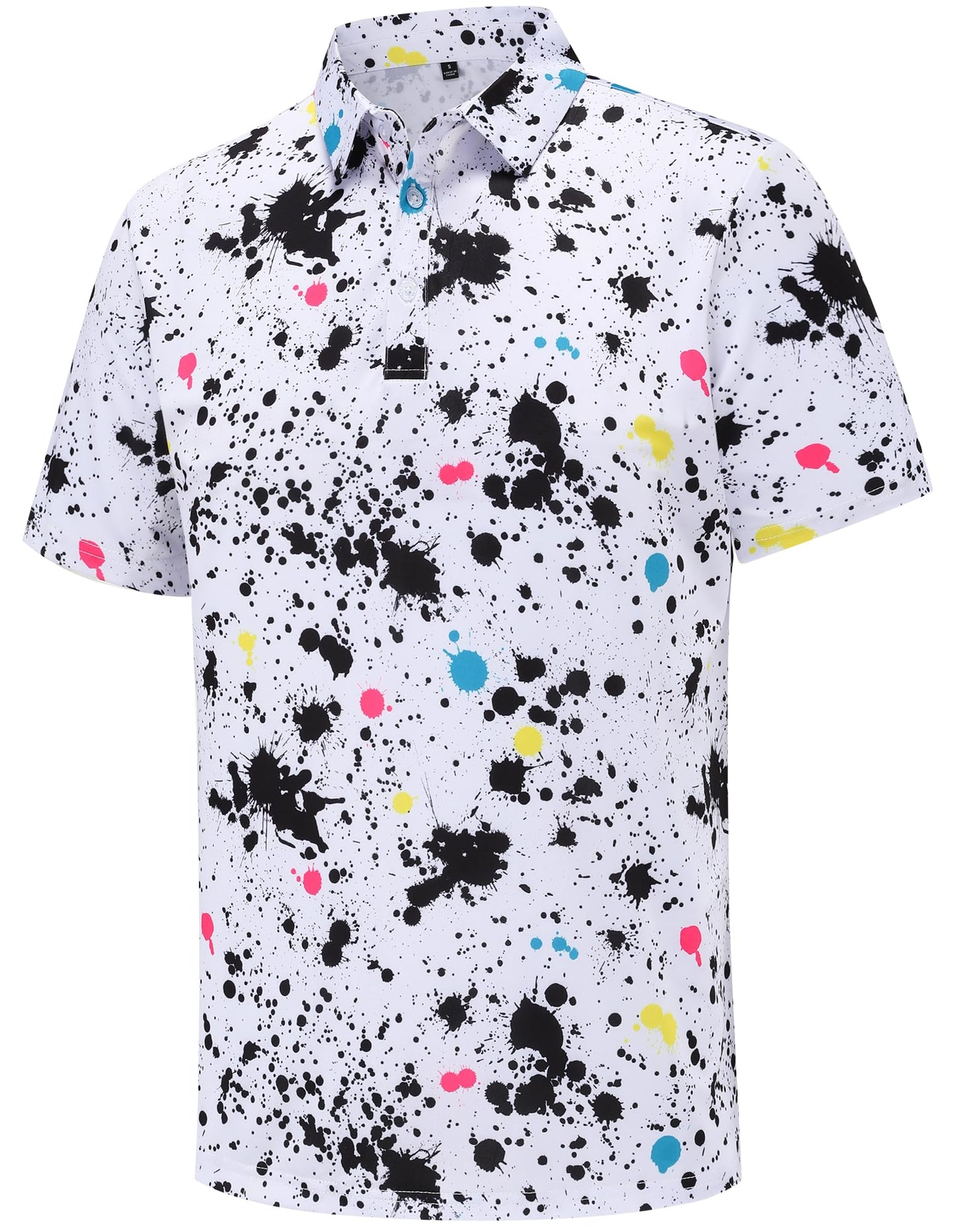 HOTMens Golf Polo Shirts Short Sleeve Moisture Wicking Dry Fit Performance Casual Funny Golf Polo Shirts for Men