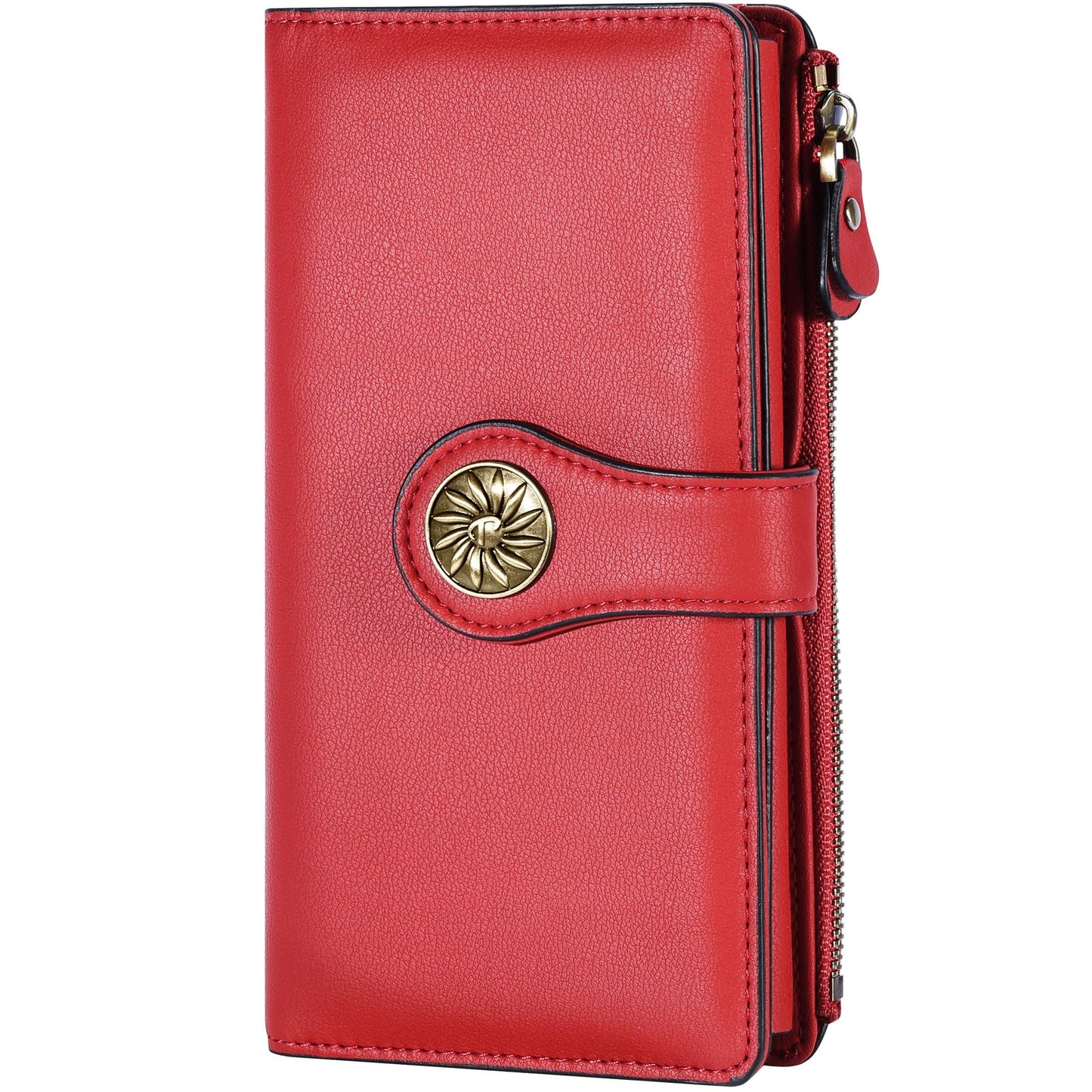 HOTTravelambo Women's Wallet RFID Blocking Trifold Clutch Large Capacity Credit Card Holder Travel Purse