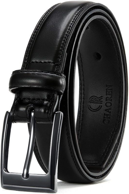 HOTCHAOREN Mens Belts Leather Gift for Men - Ideal Match for Mens Dress Shoes