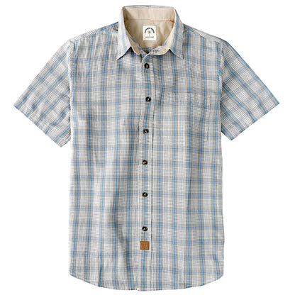HOTDubinik® Mens Short Sleeve Button Down Shirts 100% Cotton Plaid Men's Casual Button-Down Shirts with Pocket
