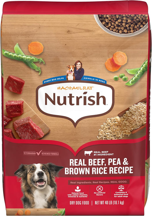 HOTNutrish Dry Dog Food, Beef, Pea & Brown Rice, 40 lb. Bag (Rachael Ray)