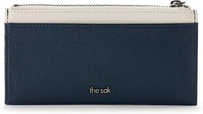 HOTThe Sak Neva Large Card Wallet - Slim Leather Wallet for Women - Card Holder With 6 Credit Card Slots & Zipper Closure | Large