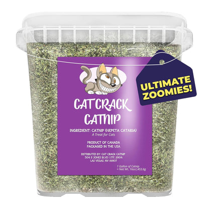 HOTCat Crack Catnip, Zoomie-Inducing Cat Nip, 100% Natural North American Made | 100% Natural, Safe & Non-Addictive Catnip Treats Used to Supplement Cat Nip Toys, Spray, & Accessories (1 Cup)