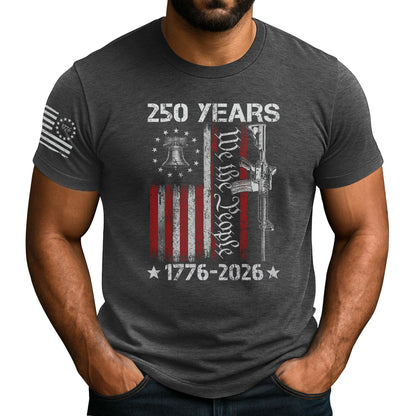 HOT250th Anniversary USA T-Shirt, Patriotic Shirts for Men | This patriotic 1776-2026 shirt honors the historic anniversary milestone, delivering a classic graphic tee for men