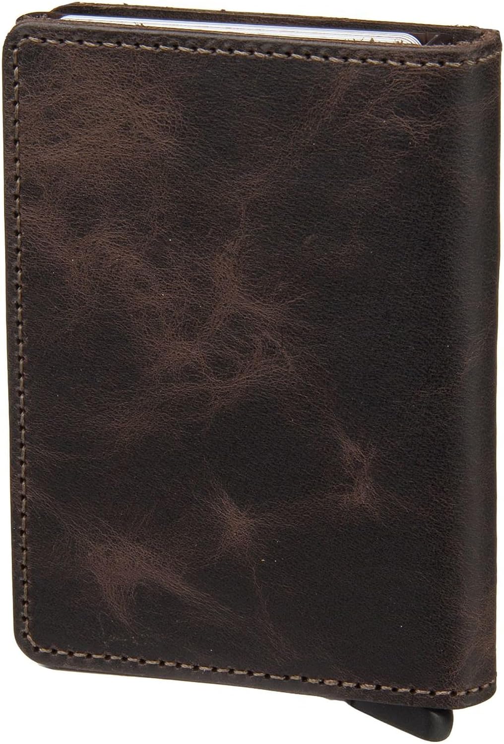 HOTSecrid Slim Wallet Original Leather With Rfid Safe Card Case
