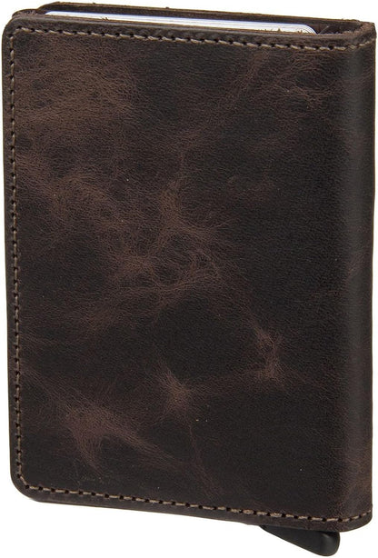 HOTSecrid Slim Wallet Original Leather With Rfid Safe Card Case