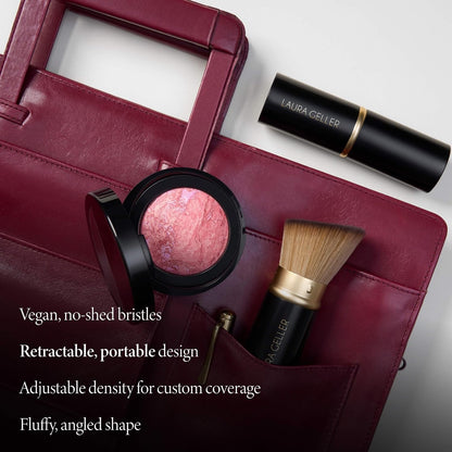 HOTLAURA GELLER NEW YORK Cosmetic Professional Makeup Brushes - Cruelty-Free 02 Retractable Angled Kabuki Brush