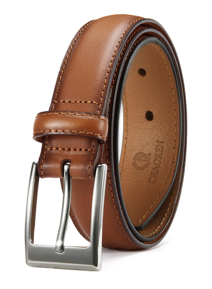 HOTCHAOREN Mens Belts Leather Gift for Men - Ideal Match for Mens Dress Shoes