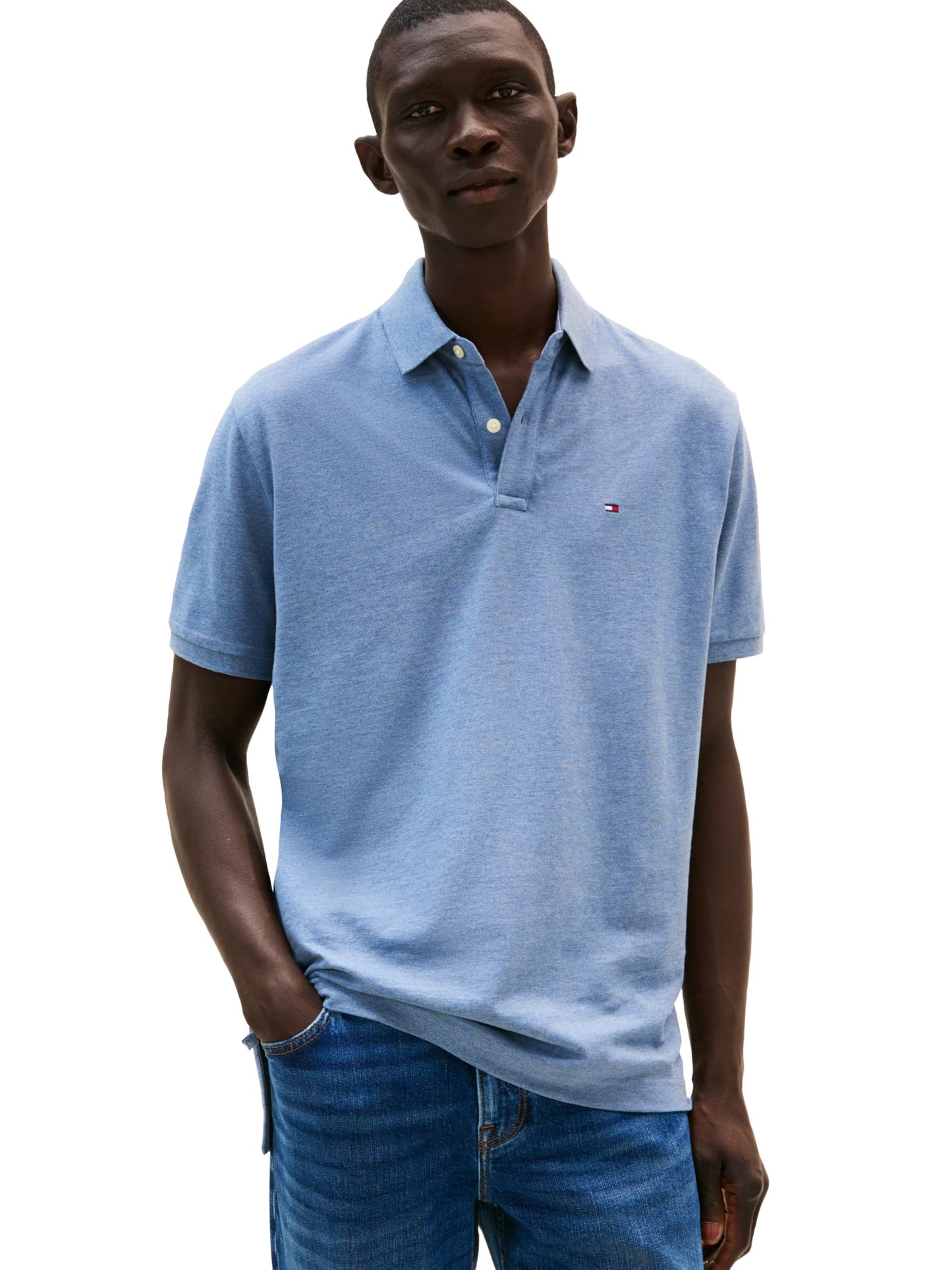 HOTTommy Hilfiger Men's Short Sleeve Cotton Pique Polo Shirt in Classic Fit