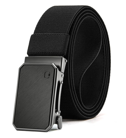 HOTCHAOREN Mens Ratchet Belt – 1.5" Stretch Nylon Belts for Casual, Work, Golf – Adjustable Fit for Everyday Comfort