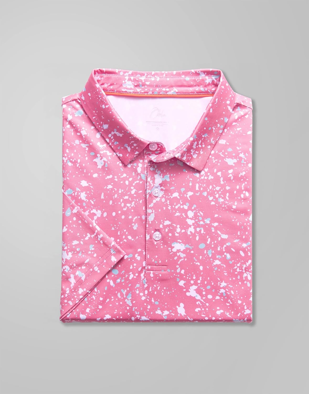 HOTObla Mens Golf Polo Shirts Short Sleeve Dry Fit Performance Moisture Wicking Casual Print Collared Golf Shirts for Men