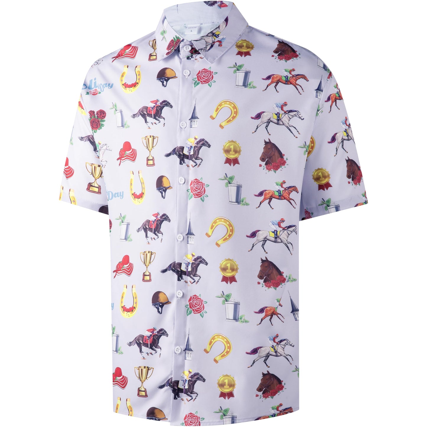 HOTMen's Casual Button Down Shirts Regular Fit Short Sleeve Hawaiian Shirt for Men