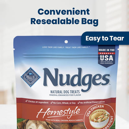 HOTBlue Buffalo Nudges Chicken Homestyle Natural Dog Treats, Pot-Pie-Inspired Recipe, Healthy Reward or Training Treat, Made in the USA with Real Chicken, No Artificial Preservatives, 16 oz.