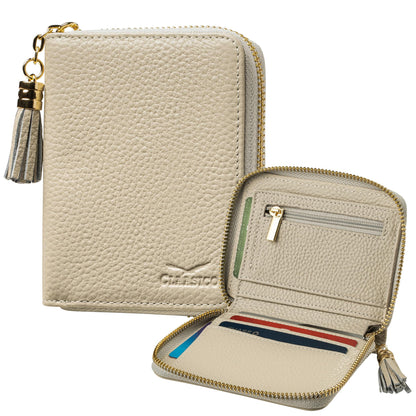 HOTClaasico Bifold Wallet for Women RFID Blocking | Genuine Leather Zip Wallet & Ladies Coin Pocket | Stylish Credit Card Holder | Travel Wallet with Anti-Theft Protection