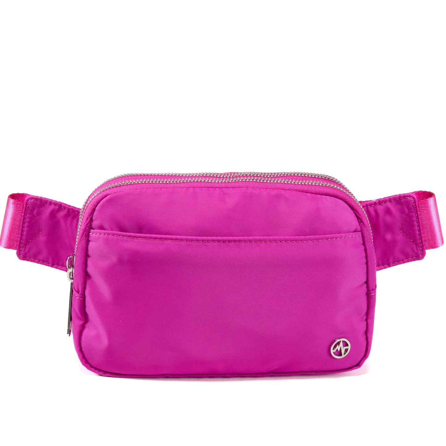 HOTPander Everywhere Belt Bag for Women, 5 Zipper Pockets Nylon Crossbody Fanny Pack Purse (Black)