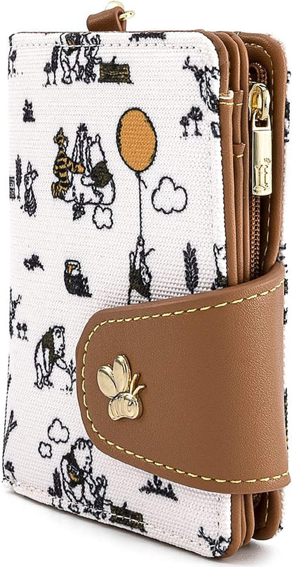 HOTLoungefly Disney Winnie the Pooh Canvas Line Drawing Wristlet Wallet