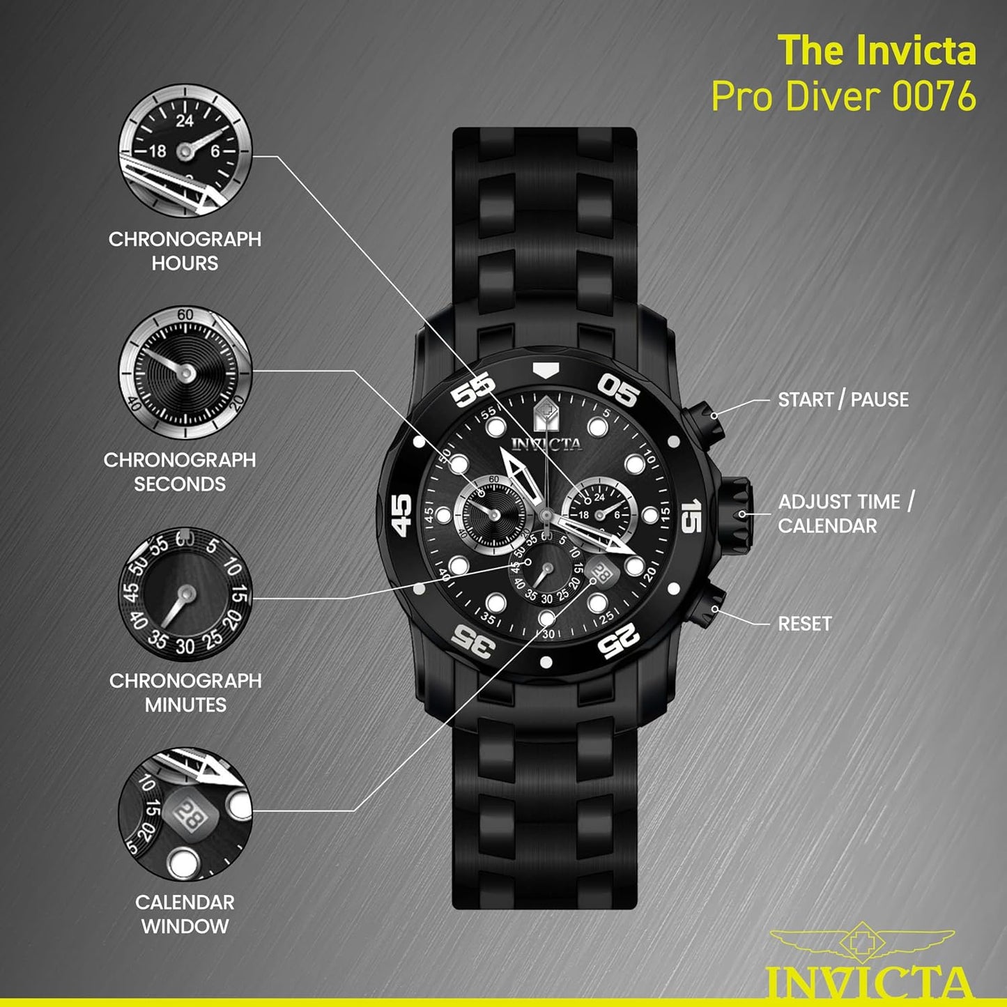 HOTInvicta Men's Pro Diver Collection Chronograph Watch