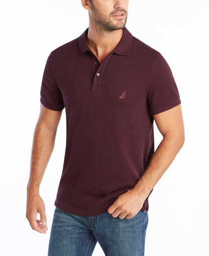 HOTNautica Men's Classic Fit Short Sleeve Dual Tipped Collar Polo Shirt
