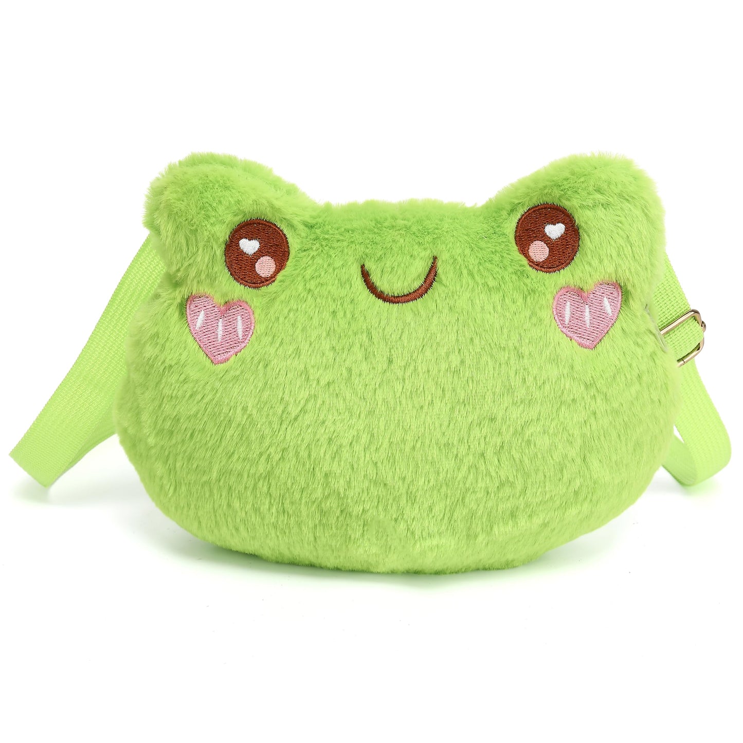 HOTKawaii Frog Purse for Women, Cute Lolita Stuffed Animal Bag Plush Novelty Purse, Soft Fluffy Frog Crossbody Bags