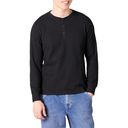HOTAmazon Essentials Men's Long Sleeve Waffle Henley Shirt