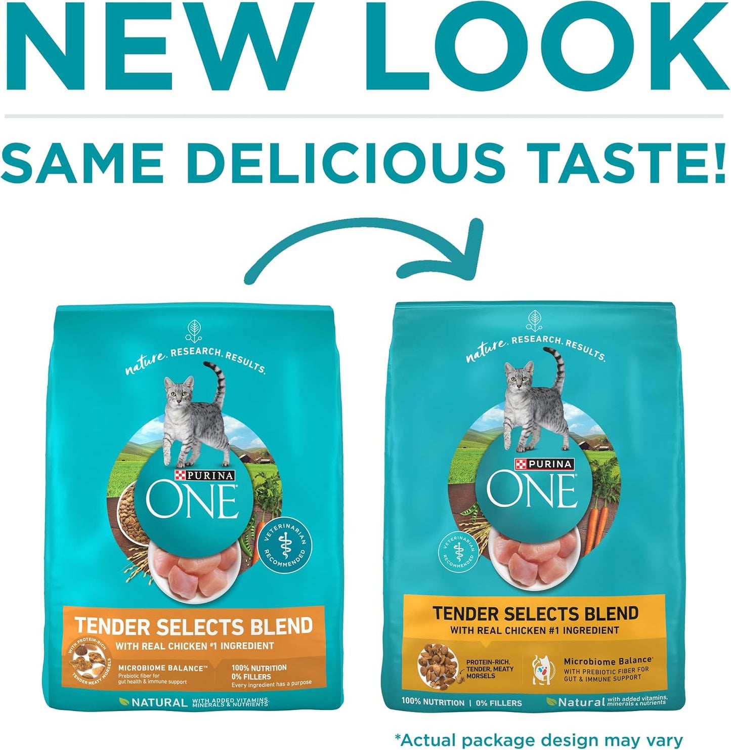 HOTPurina ONE Natural Dry Cat Food, Tender Selects Blend With Real Chicken - 7 lb. Bag