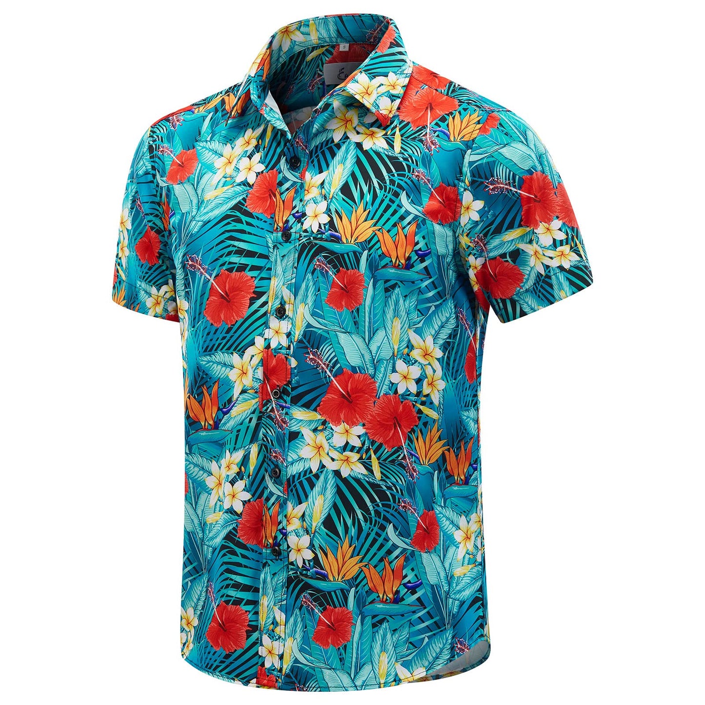 HOTEUOW Men's Hawaiian Shirt Short Sleeve Printed Button Down Beach Shirts