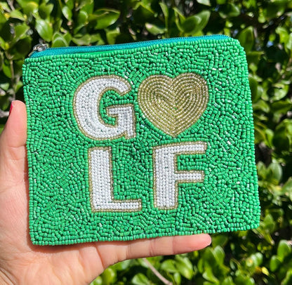 HOTGolf Love Coin Purse, Golf Pouch, Love Golf Purse, Love Golf Pouches, Golf Lover Gifts