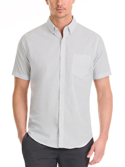 HOTVan Heusen Mens Wrinkle Free Short Sleeve Button Down Check Shirt
