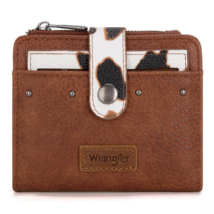 HOTMontana West X Wrangler Small Womens Wallet Leopard Print Women's Wallets, Card Cases & Money Organizers Small Bifold Card Wallet with Removable ID Window
