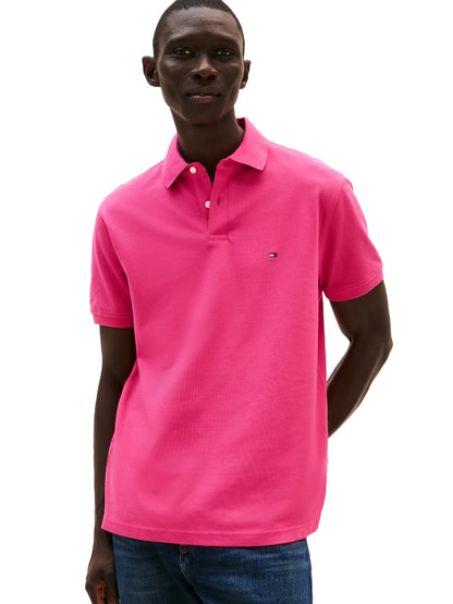 HOTTommy Hilfiger Men's Short Sleeve Polo Shirts in Classic Fit with Stretch and Organic Pique Cotton