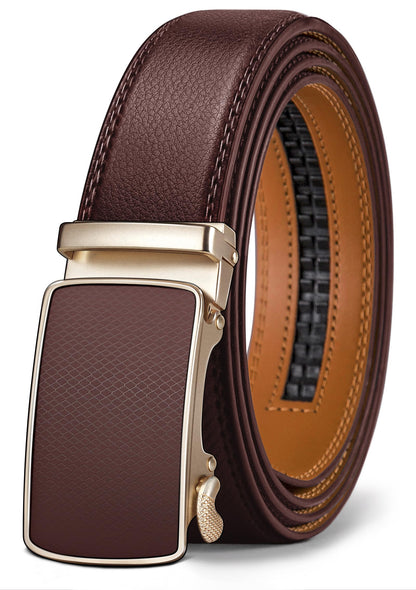 HOTBULLIANT Men's Belt,Slide Ratchet Belt Adjsutable For Men Suit Casual Jeans Gift Boxed,Trim To Fit