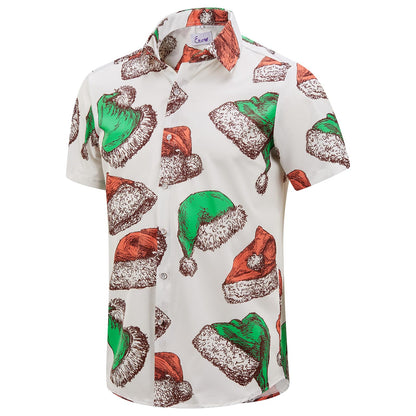 HOTEUOW Men's Hawaiian Shirt Short Sleeve Printed Button Down Beach Shirts