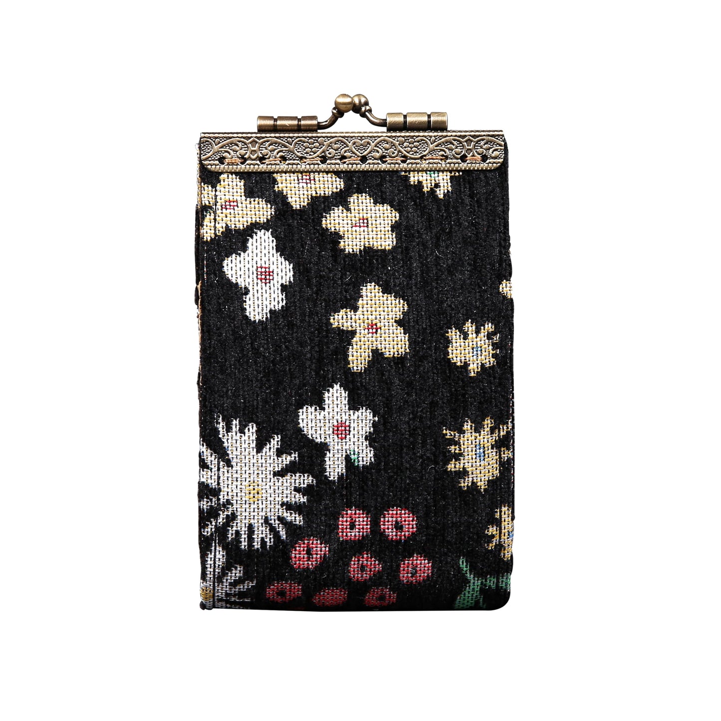 HOTAngelina's Palace Carpet Wallet Vintage Kiss Lock ID Pouch,Clasp Card Holder