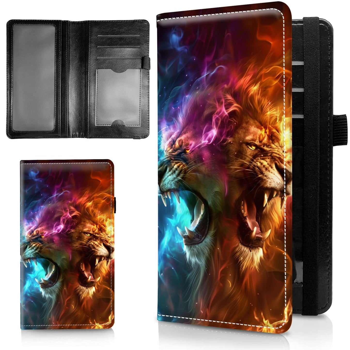 HOTLeather Checkbook Covers for Personal Checkbook Check book Holder Cover Wallets for Women Men,RFID-Blocking Slim Checkbook Cover for Duplicate Checks with Elastic Strap,Colorful Turtle