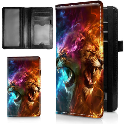 HOTLeather Checkbook Covers for Personal Checkbook Check book Holder Cover Wallets for Women Men,RFID-Blocking Slim Checkbook Cover for Duplicate Checks with Elastic Strap,Colorful Turtle