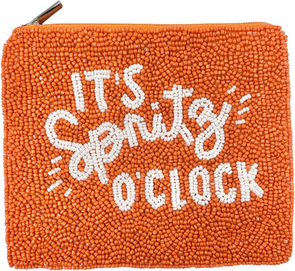 HOTIT'S SPRITZ O'CLOCK Beaded Coin Purse Pouch, Small Wallets, Beaded Coin Purse, Small Pouch, Birthday Gifts, Gift Card Pouch, Bachelorette Gifts, Bridal Gifts