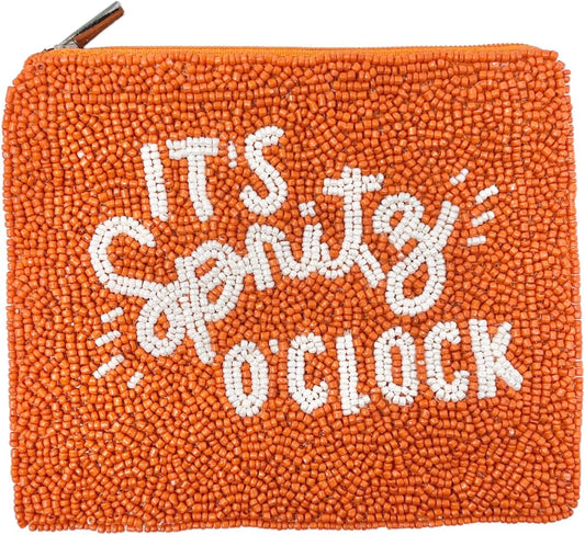 HOTIT'S SPRITZ O'CLOCK Beaded Coin Purse Pouch, Small Wallets, Beaded Coin Purse, Small Pouch, Birthday Gifts, Gift Card Pouch, Bachelorette Gifts, Bridal Gifts