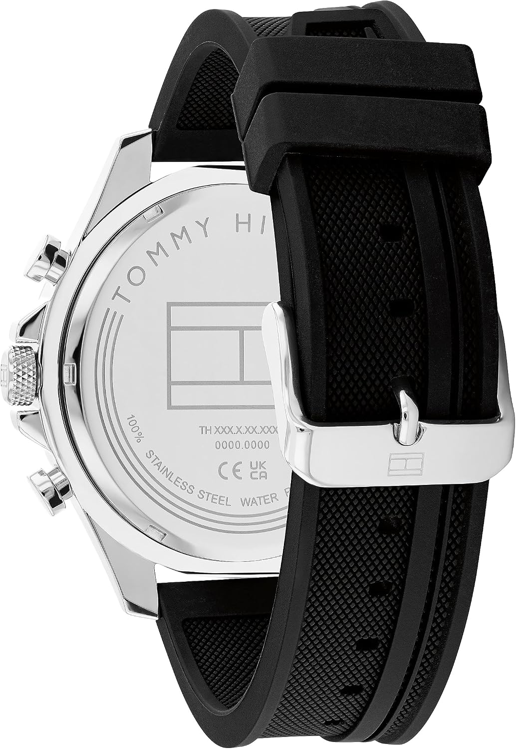 HOTTommy Hilfiger Men's Multifunction Quartz Watch – 46mm Stainless Steel Case, Racing-Inspired Design, 5 ATM Water Resistant, Elegant Modern Timepiece, Gift for Him