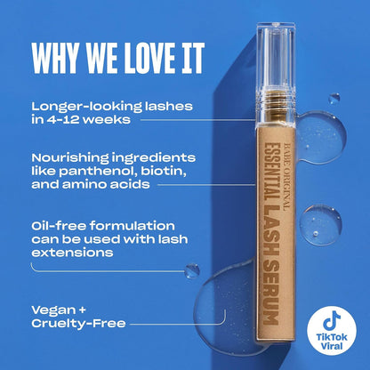 HOTBabe Original Lash Serum - Fuller & Longer Looking Eyelashes, Advanced Lash Enhancing Treatment for Natural Lashes, Extensions & Eyebrows, Vegan & Cruelty-Free