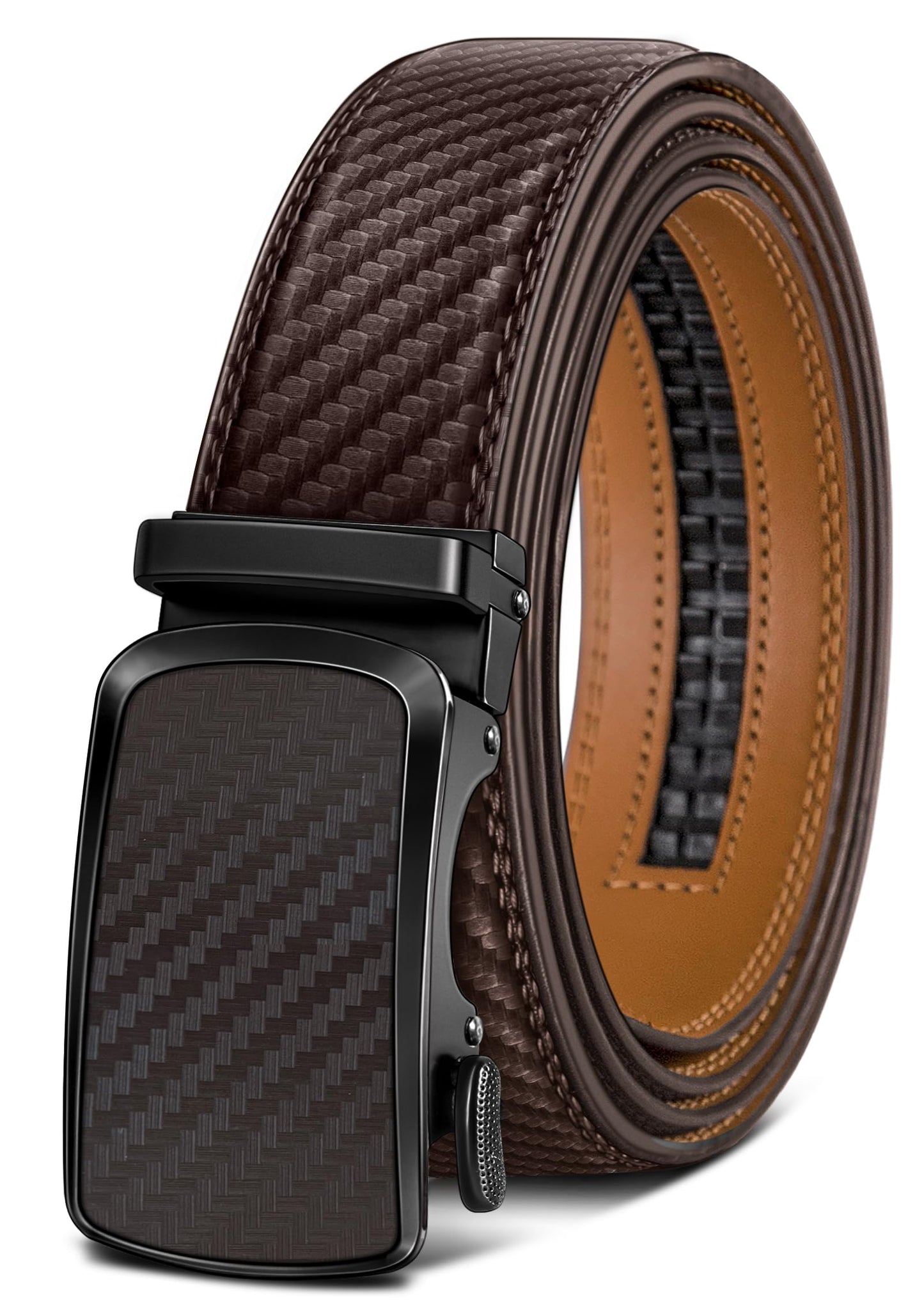 HOTBULLIANT Men's Belt,Brand Ratchet Belt Of Genuine Leather For Gift Men Dress,Size Customized