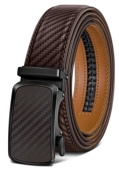 HOTBULLIANT Men's Belt,Brand Ratchet Belt Of Genuine Leather For Gift Men Dress,Size Customized